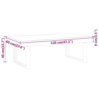 Salongbord Sofabord Svart mørkebrun 120x60x40 cm jern
