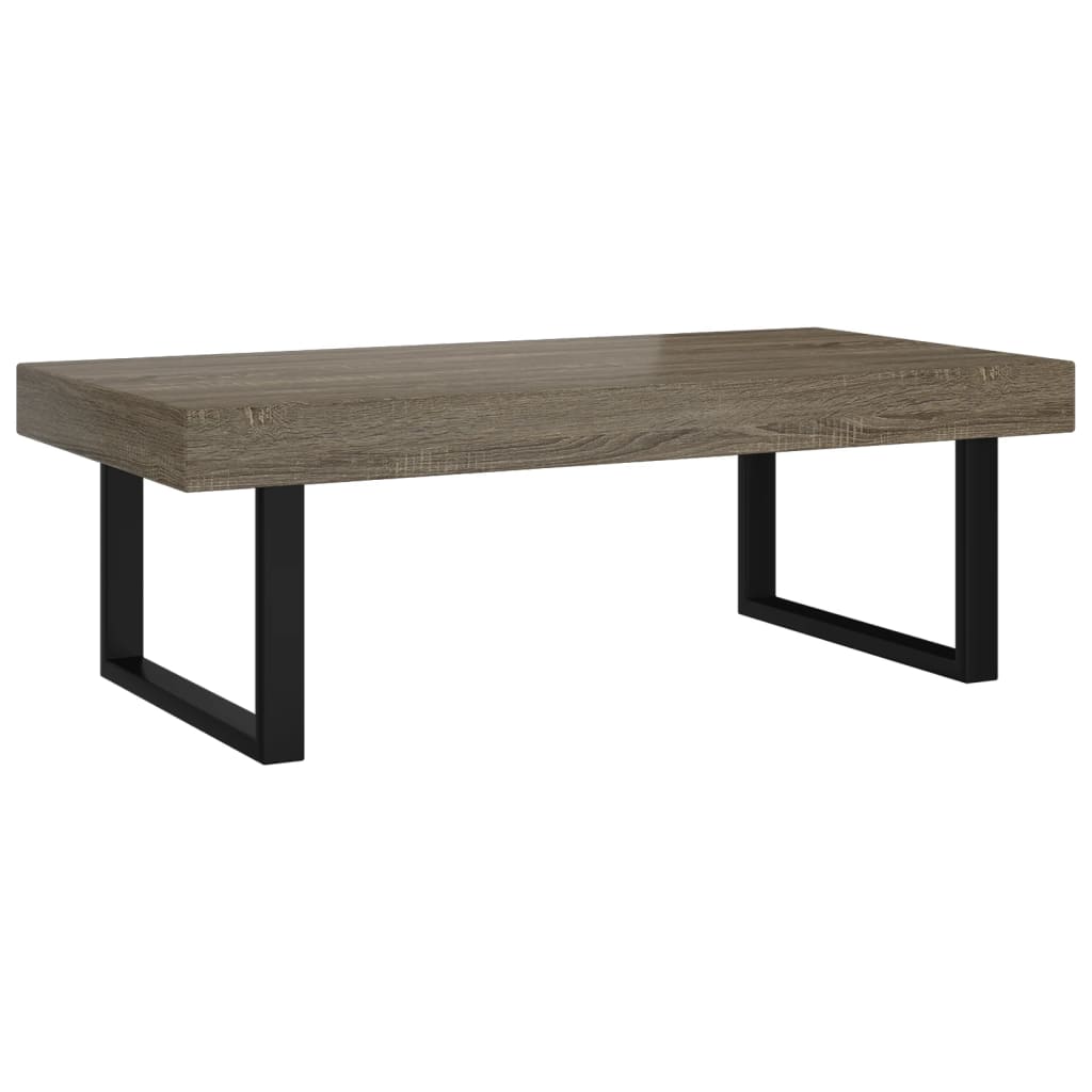 Salongbord Sofabord Grå og Svart 120x60x40 cm