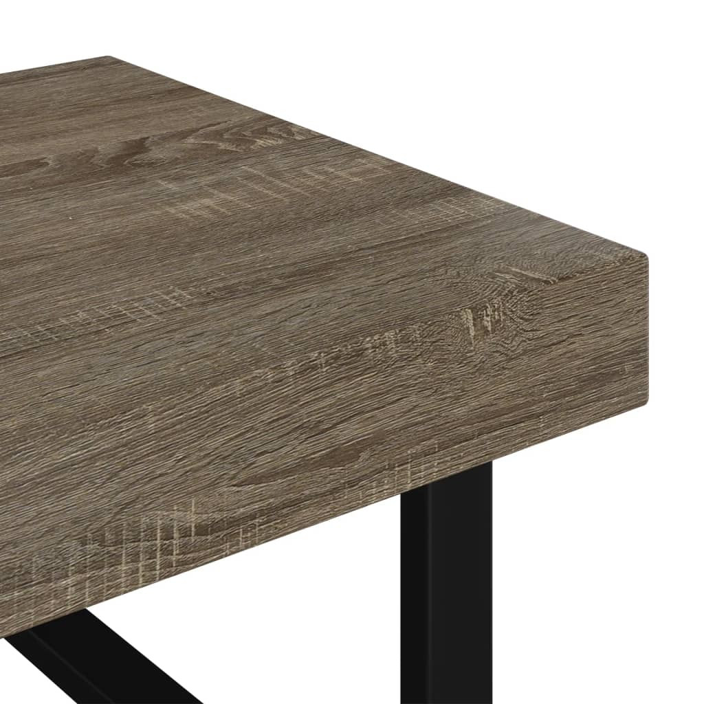 Salongbord Sofabord Grå og Svart 120x60x40 cm