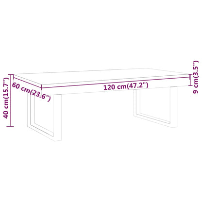 Salongbord Sofabord Grå og Svart 120x60x40 cm