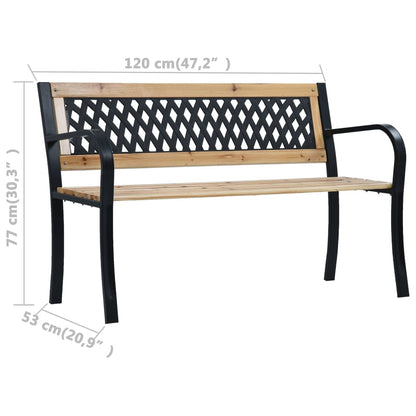 Hagebenk Tre 120 cm tre