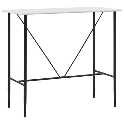Barbord hvit 120x60x110 cm MDF
