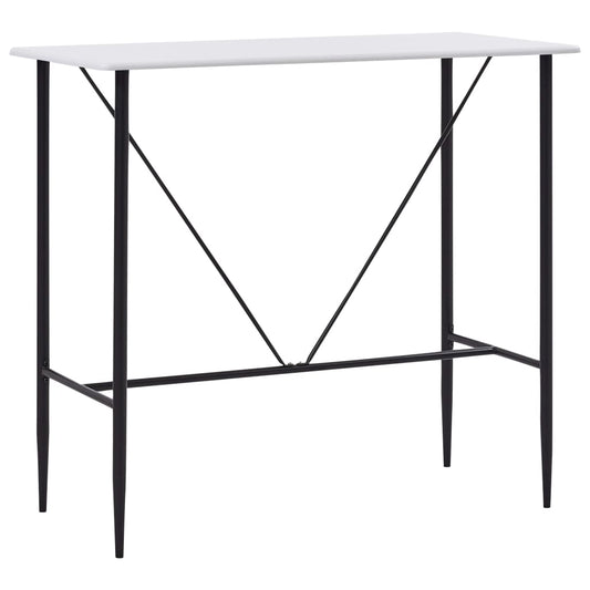 Barbord hvit 120x60x110 cm MDF