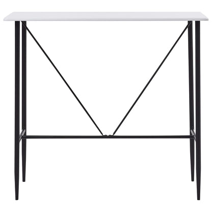 Barbord hvit 120x60x110 cm MDF