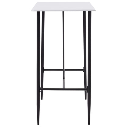 Barbord hvit 120x60x110 cm MDF