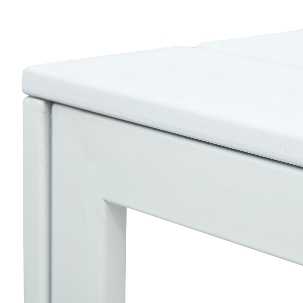 Salongbord Sofabord Hvit 78x78x74 cm HDPE treutseende