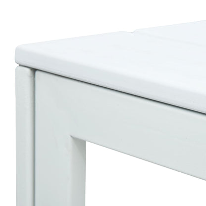Salongbord Sofabord Hvit 78x78x74 cm HDPE treutseende