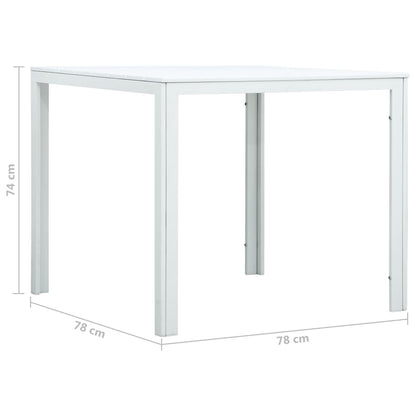 Salongbord Sofabord Hvit 78x78x74 cm HDPE treutseende