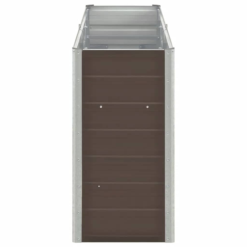 Høybed galvanisert stål 240x40x77 cm brun