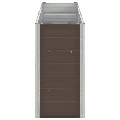 Høybed galvanisert stål 240x40x77 cm brun