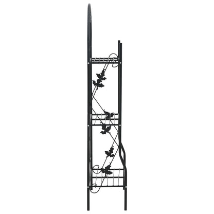 Plantestativ 3 etasjer svart 52x28x128 cm jern