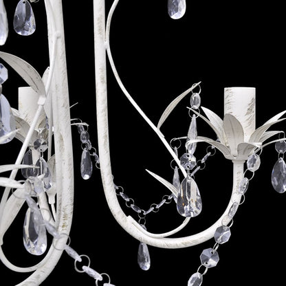 Taklampe Lysekrone KrystalTaklampe Lysekrone 4 stk elegant Hvit