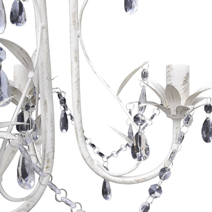 Taklampe Lysekrone KrystalTaklampe Lysekrone 4 stk elegant Hvit