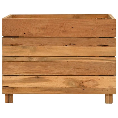 Høybed 50x40x38 cm resirkulert teak og stål