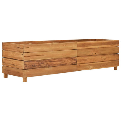 Høybed 150x40x38 cm resirkulert teak og stål