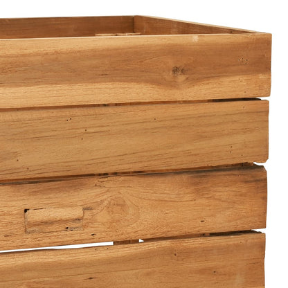 Høybed 150x40x38 cm resirkulert teak og stål