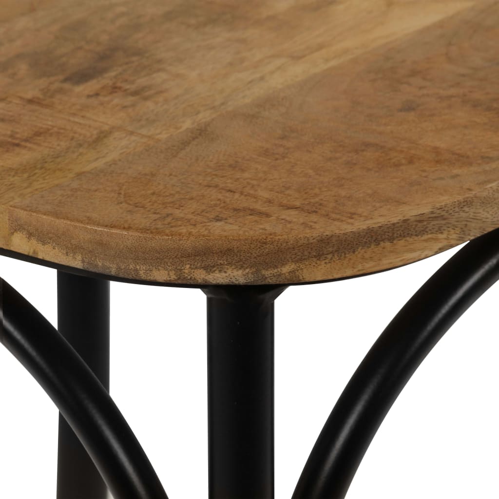 Krysstoler 6 stk svart heltre mango