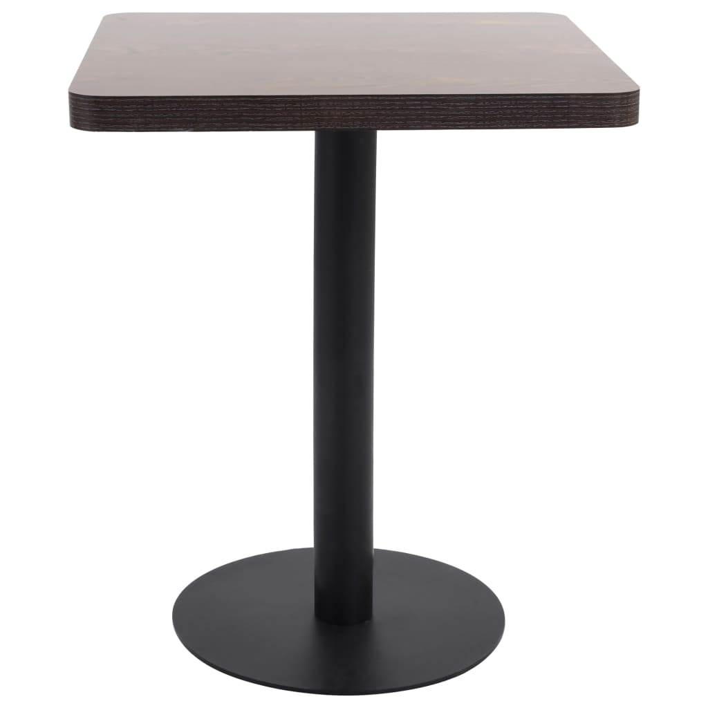 Bistrobord mørkebrun 60x60 cm MDF