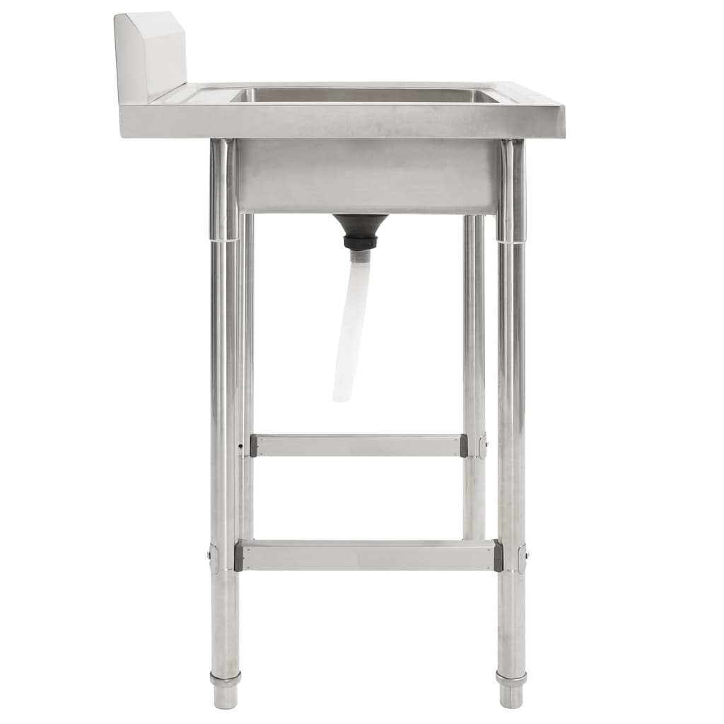 Kjøkkenvask enkel kum rustfritt stål