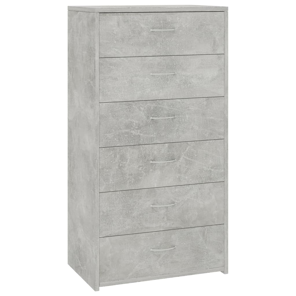 Skjenk Betonggrå med 6 skuffer 50x34x96 cm