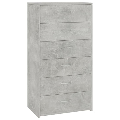 Skjenk Betonggrå med 6 skuffer 50x34x96 cm