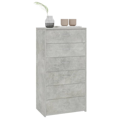 Skjenk Betonggrå med 6 skuffer 50x34x96 cm