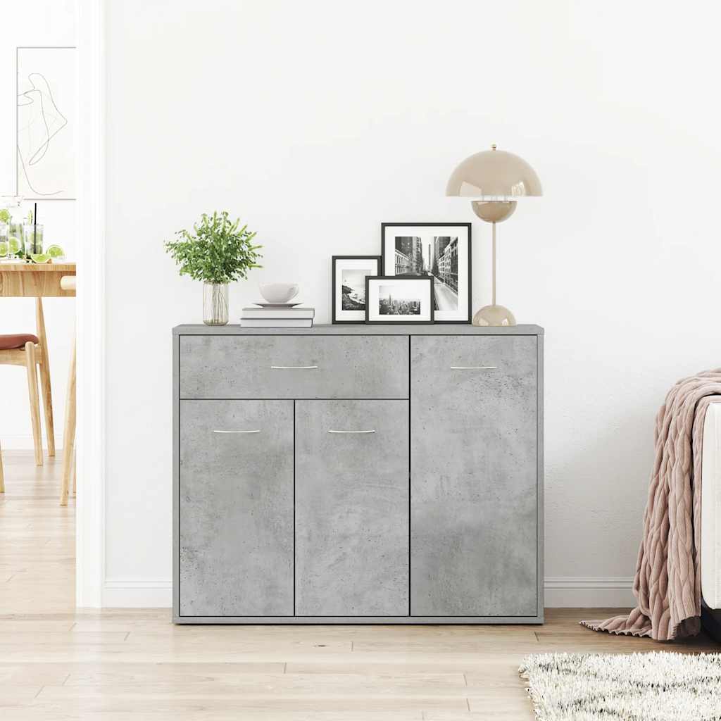 Kommode Betonggrå 88x30x70 cm