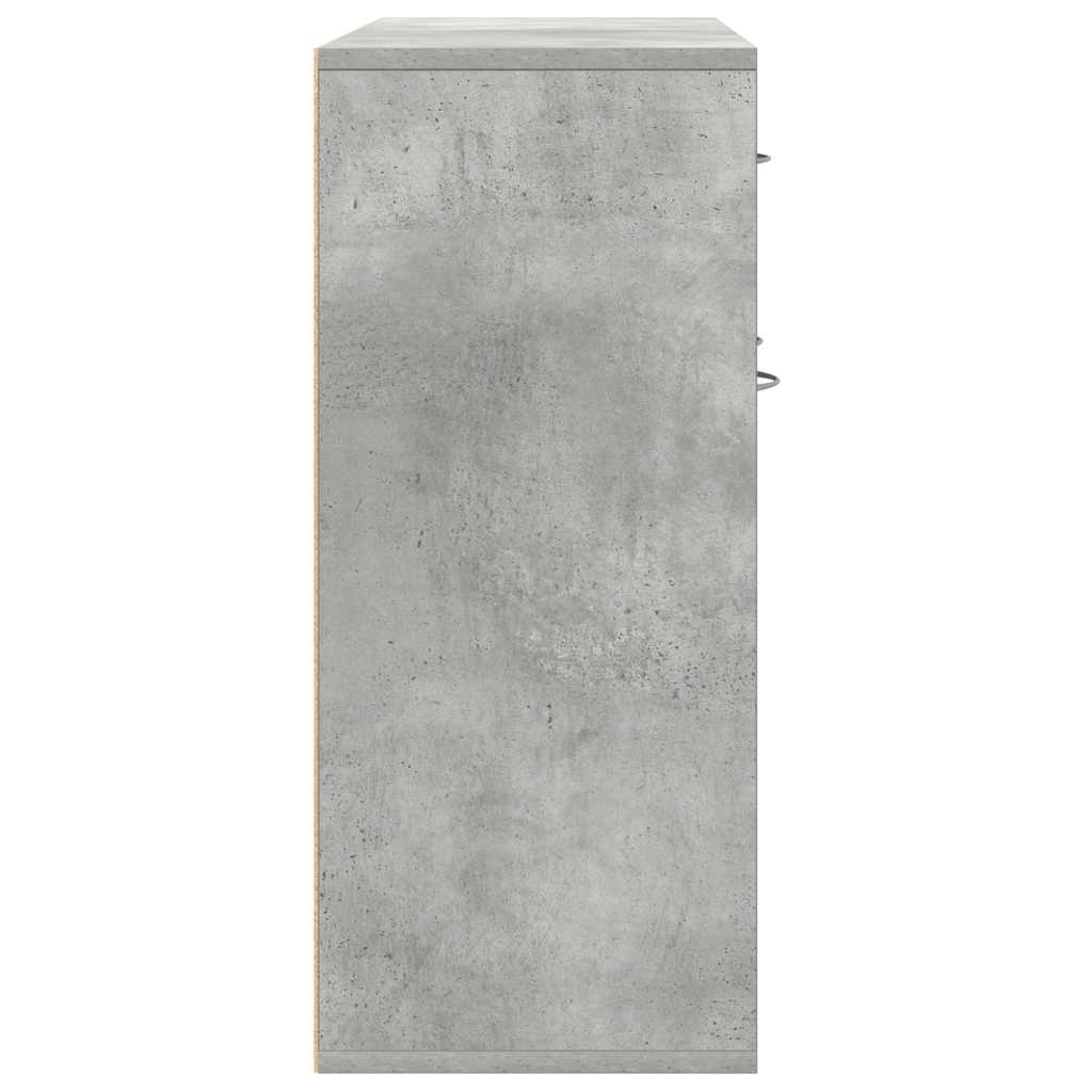 Kommode Betonggrå 88x30x70 cm