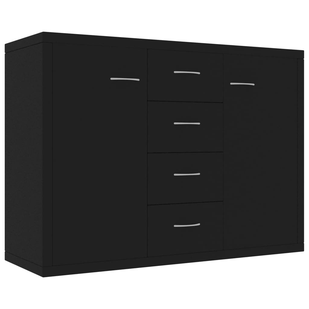 Skjenk Svart 88x30x65 cm