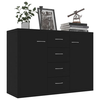 Skjenk Svart 88x30x65 cm