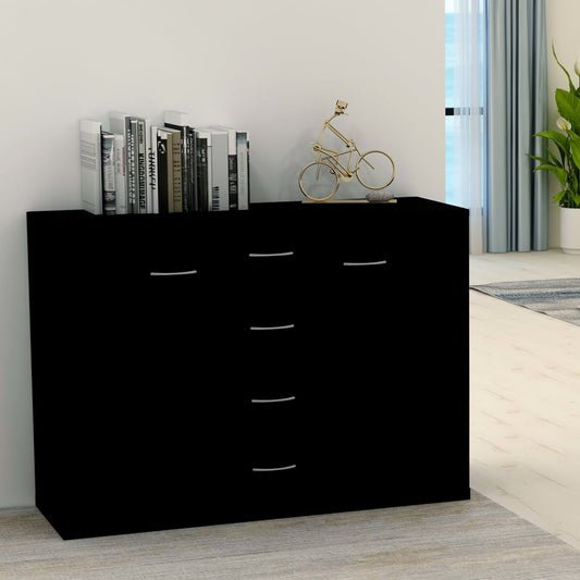Skjenk Svart 88x30x65 cm