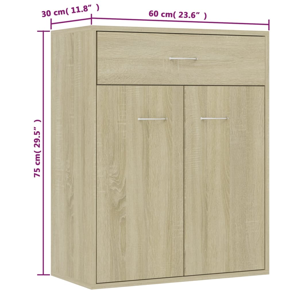 Skjenk Sonoma Eik 60x30x75 cm