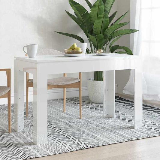 Spisebord Kjøkkenbord Høyglans Hvit 120x60x76 cm
