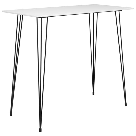 Barbord hvit 120x60x105 cm