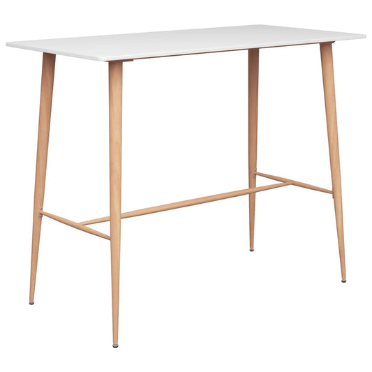 Barbord hvit 120x60x105 cm