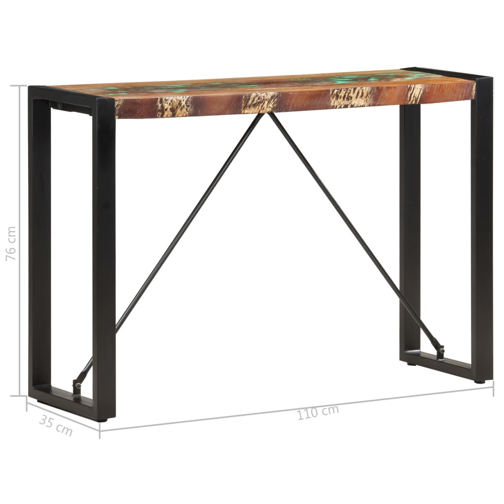Avlastningsbord Konsollbord Tre 110x35x76 cm gjenvunnet heltre
