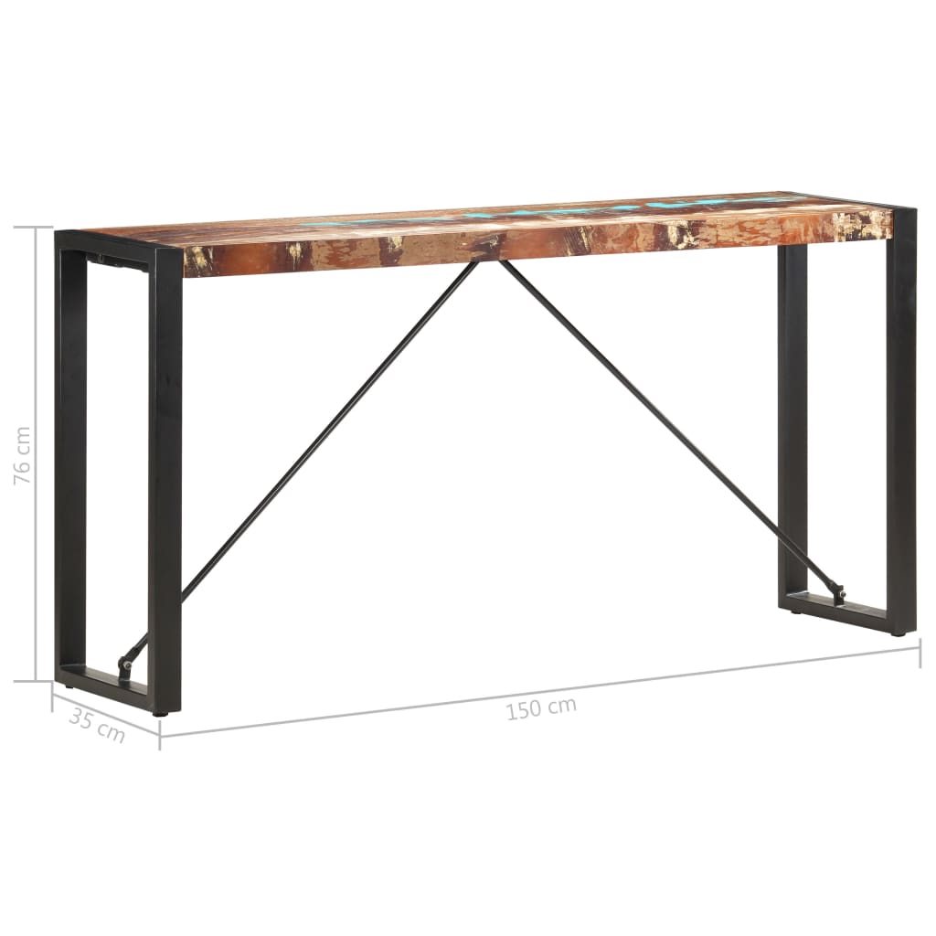 Avlastningsbord Konsollbord Tre 150x35x76 cm gjenvunnet heltre