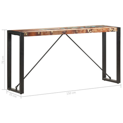 Avlastningsbord Konsollbord Tre 150x35x76 cm gjenvunnet heltre