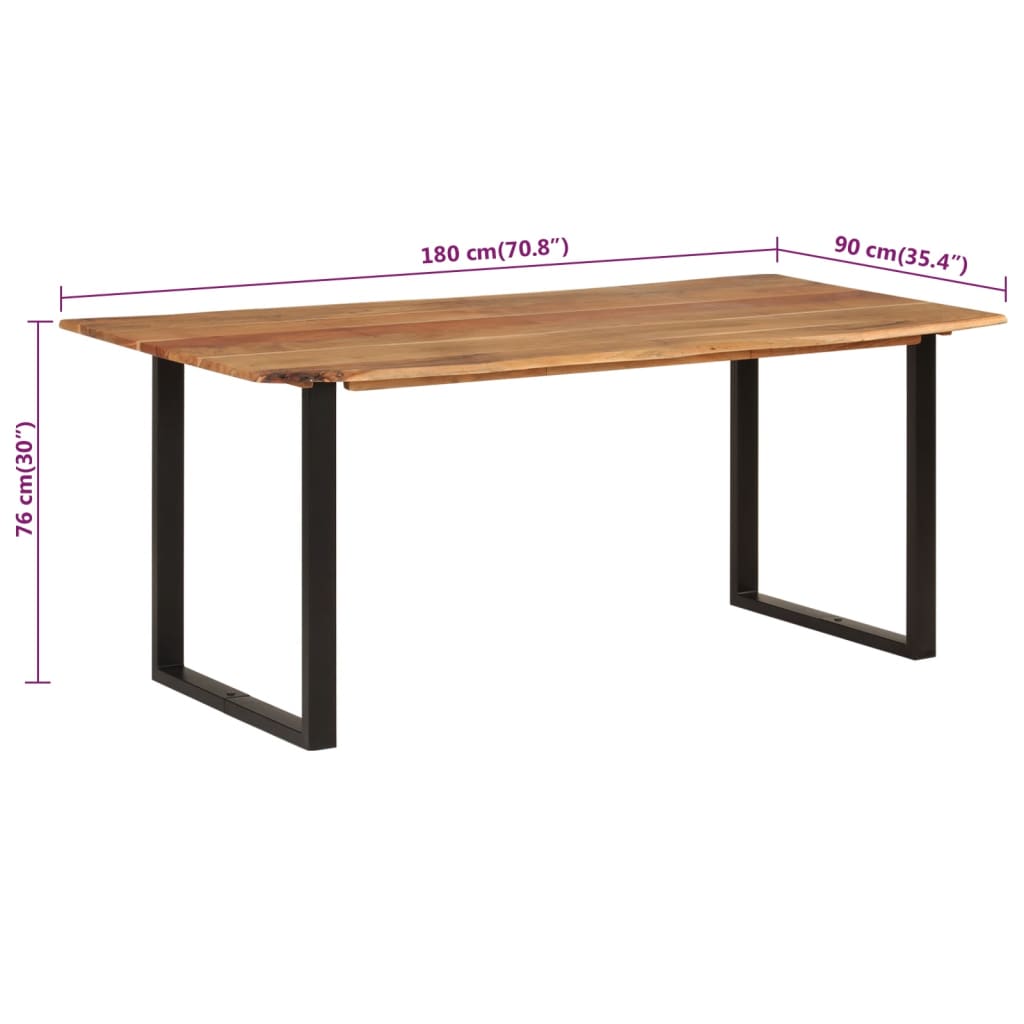 Spisebord Kjøkkenbord Tre 180x90x76 cm heltre akasie