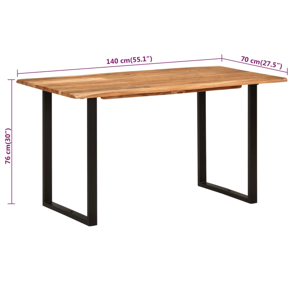 Spisebord Kjøkkenbord Tre 140x70x76 cm heltre akasie