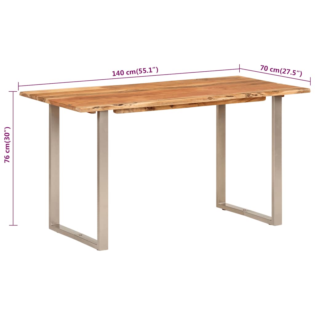 Spisebord Kjøkkenbord Tre 140x70x76 cm heltre akasie