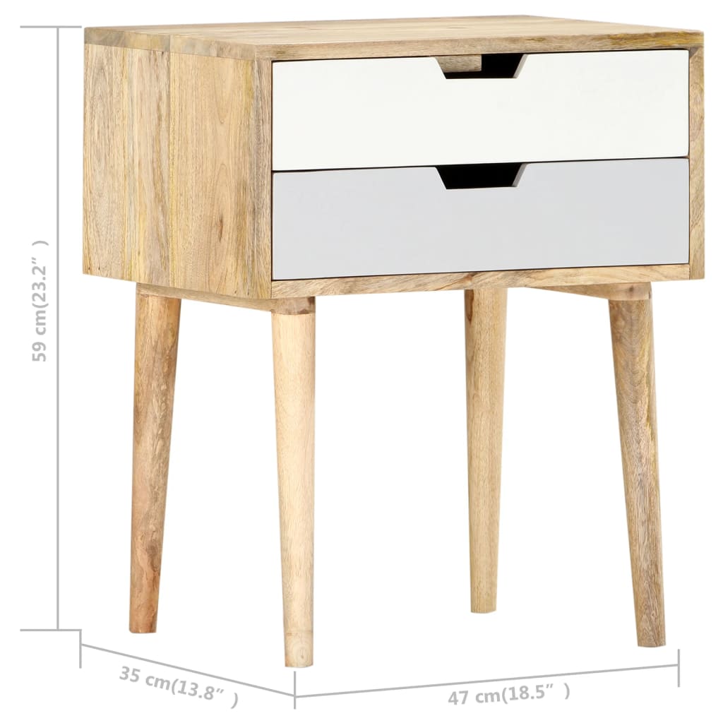 Nattbord Sengbord Tre heltre mangotre 47x35x59 cm