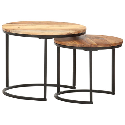 Sidebord Tre Stablebord 2 stk heltre akasie