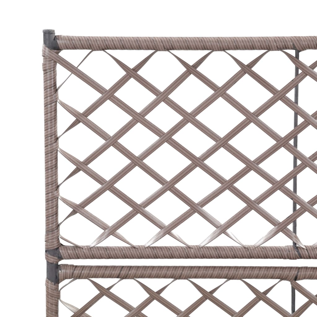 Høybed med espalier 2 potter 58x30x107 cm polyrotting brun