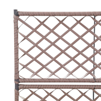 Høybed med espalier 2 potter 58x30x107 cm polyrotting brun
