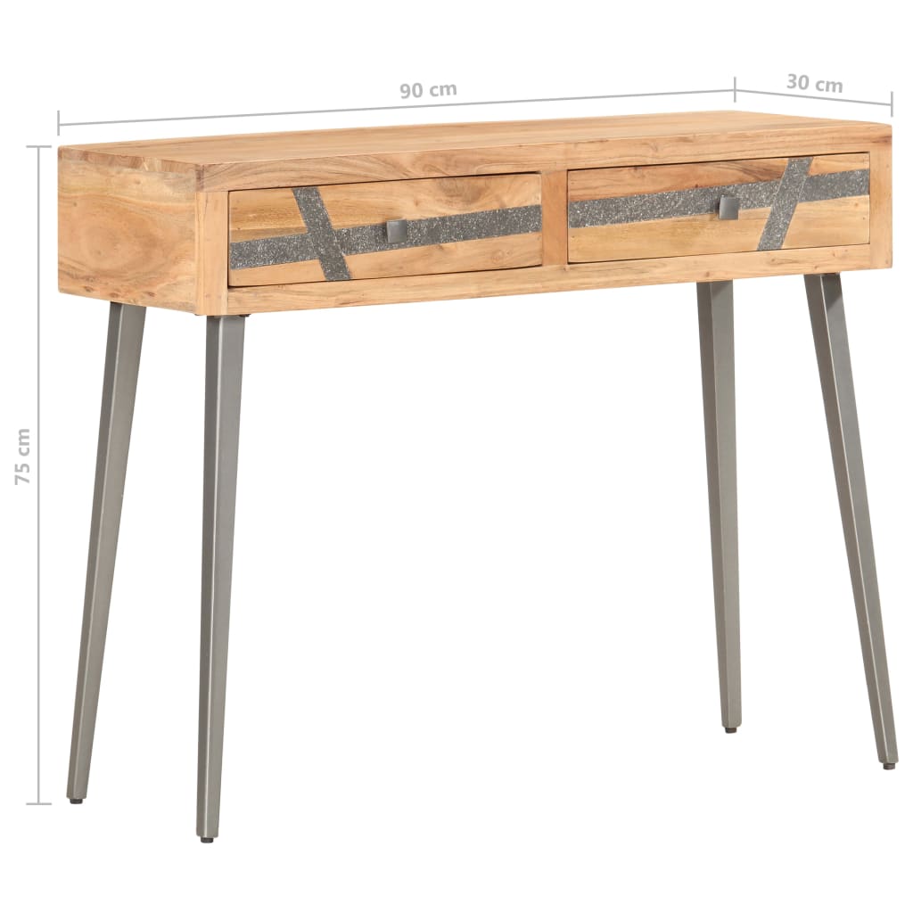 Avlastningsbord Konsollbord Tre 90x30x75 cm heltre akasie