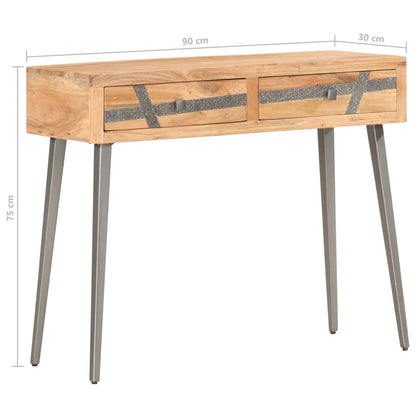 Avlastningsbord Konsollbord Tre 90x30x75 cm heltre akasie