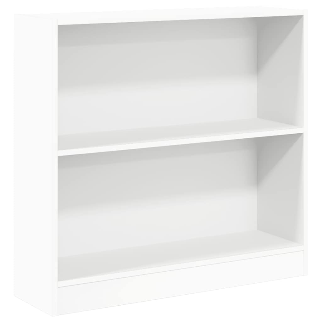Bokhylle hvit 80x24x75 cm konstruert tre