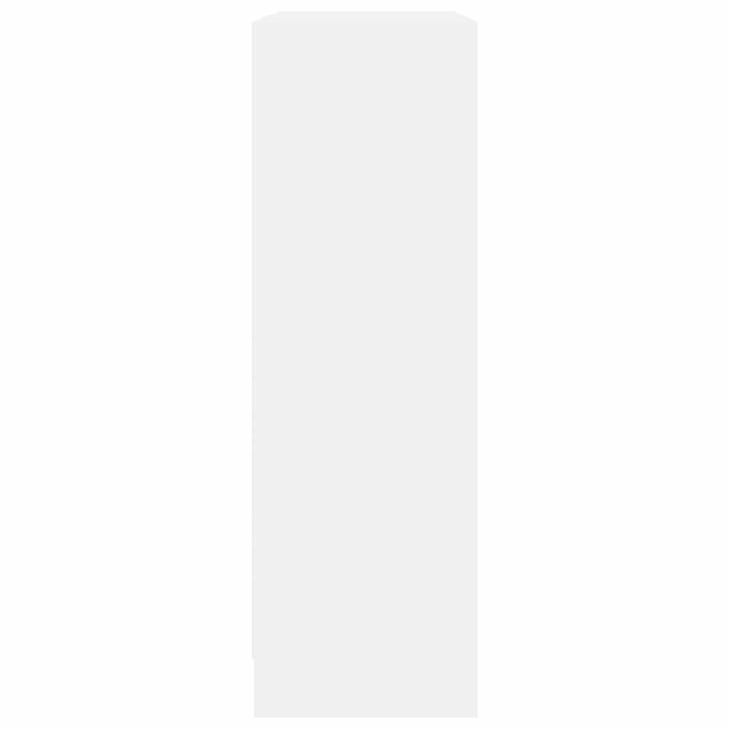 Bokhylle hvit 80x24x75 cm konstruert tre