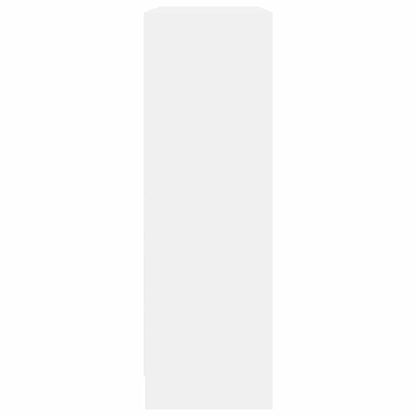 Bokhylle hvit 80x24x75 cm konstruert tre
